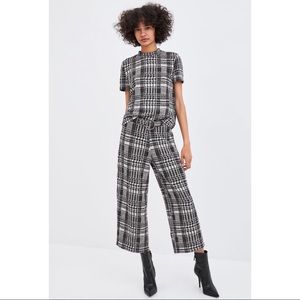 Jacquard pants with buckle